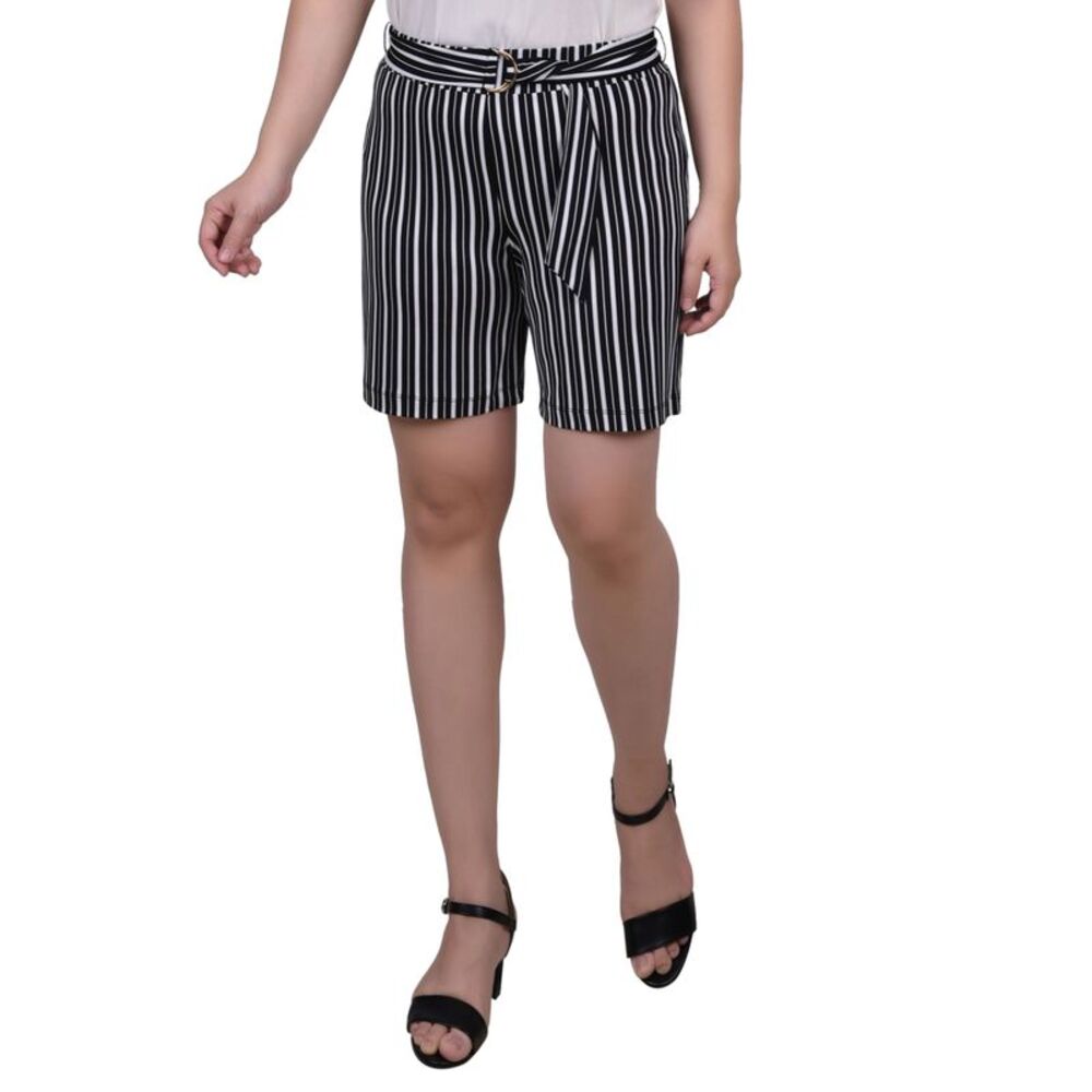 Petite Ring Belt Knit Shorts